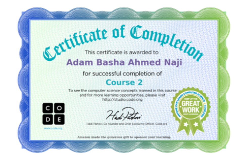 Certificate