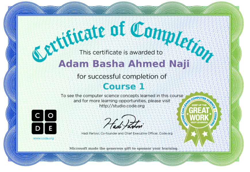 Certificate