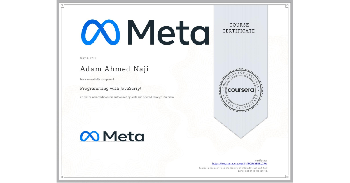 Certificate