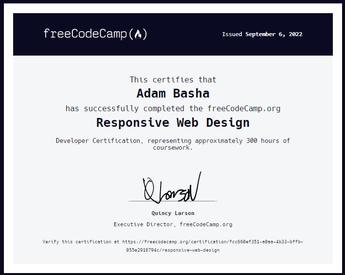 Certificate